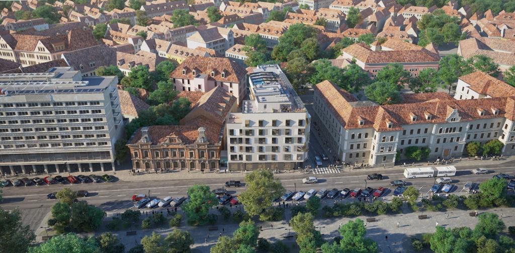 Parcarea viitorului hotel Radisson Blu Aurum Brașov